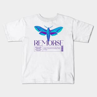 Beautiful Moth Remorse Regret Kids T-Shirt